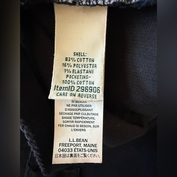 L.L. Bean Women's Favorite Fit Corduroy Pants Black Size 12 M/T Straight Leg - Picture 10 of 12